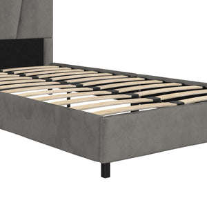 RealRooms Maverick Upholstered Bed - Gray - Twin