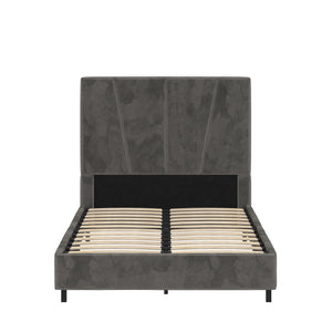 RealRooms Maverick Upholstered Bed - Gray - Twin