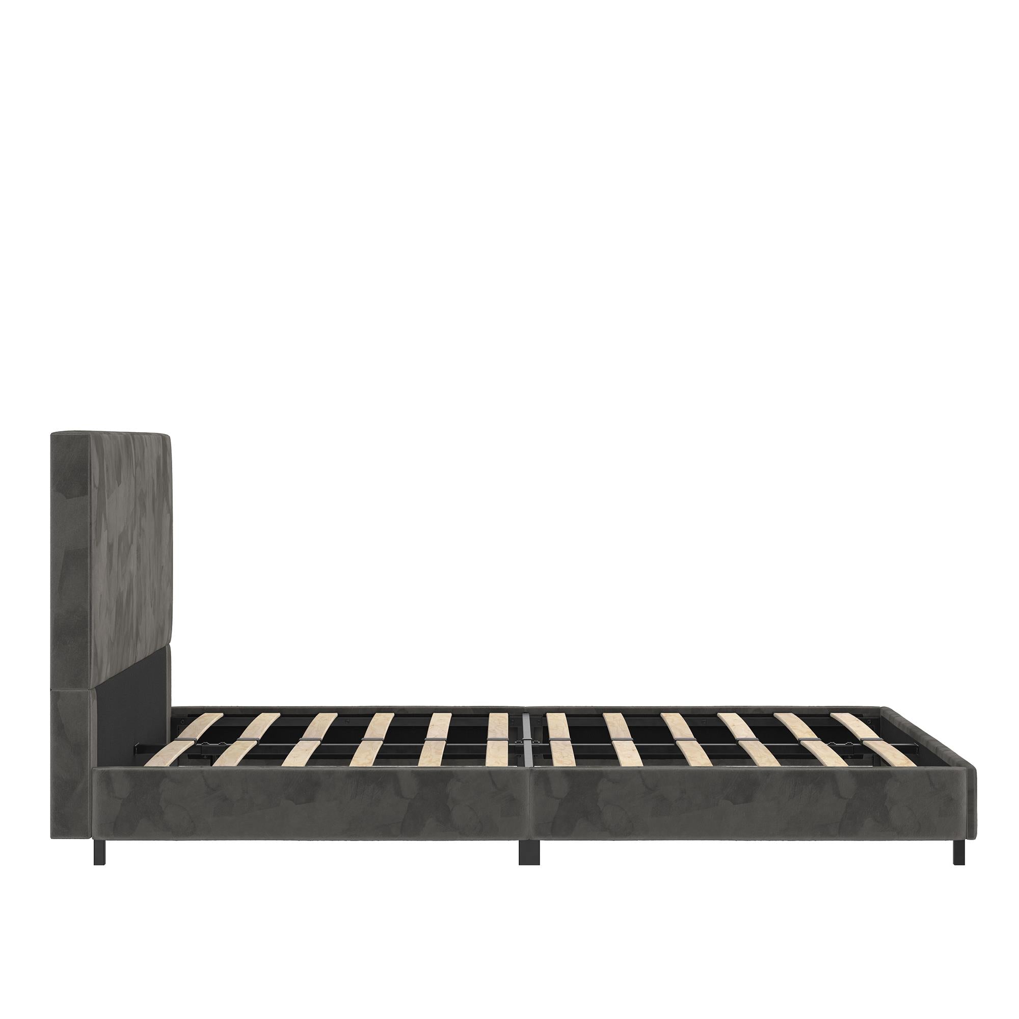 RealRooms Maverick Upholstered Bed - Gray - Full