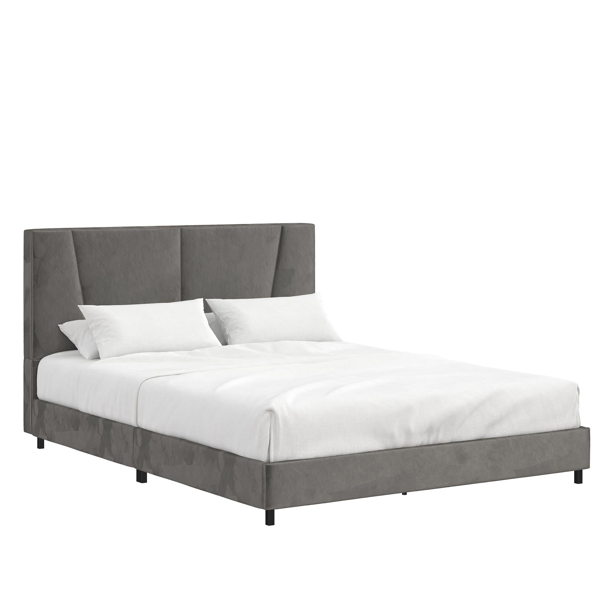 RealRooms Maverick Upholstered Bed - Gray - Full