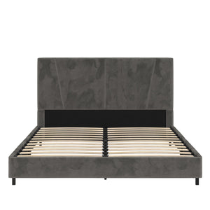 RealRooms Maverick Upholstered Bed - Gray - Full