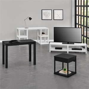 Ameriwood Home Parsons Computer Desk with Drawer - Black