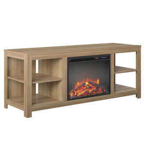 Ameriwood Home Melville Electric Fireplace Console TV Stand for TVs up to 65" - Natural