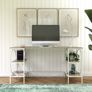 Ameriwood Home Strafford Double Pedestal Desk - Pale Oak