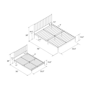 RealRooms Ares Metal Bed - Black - Full