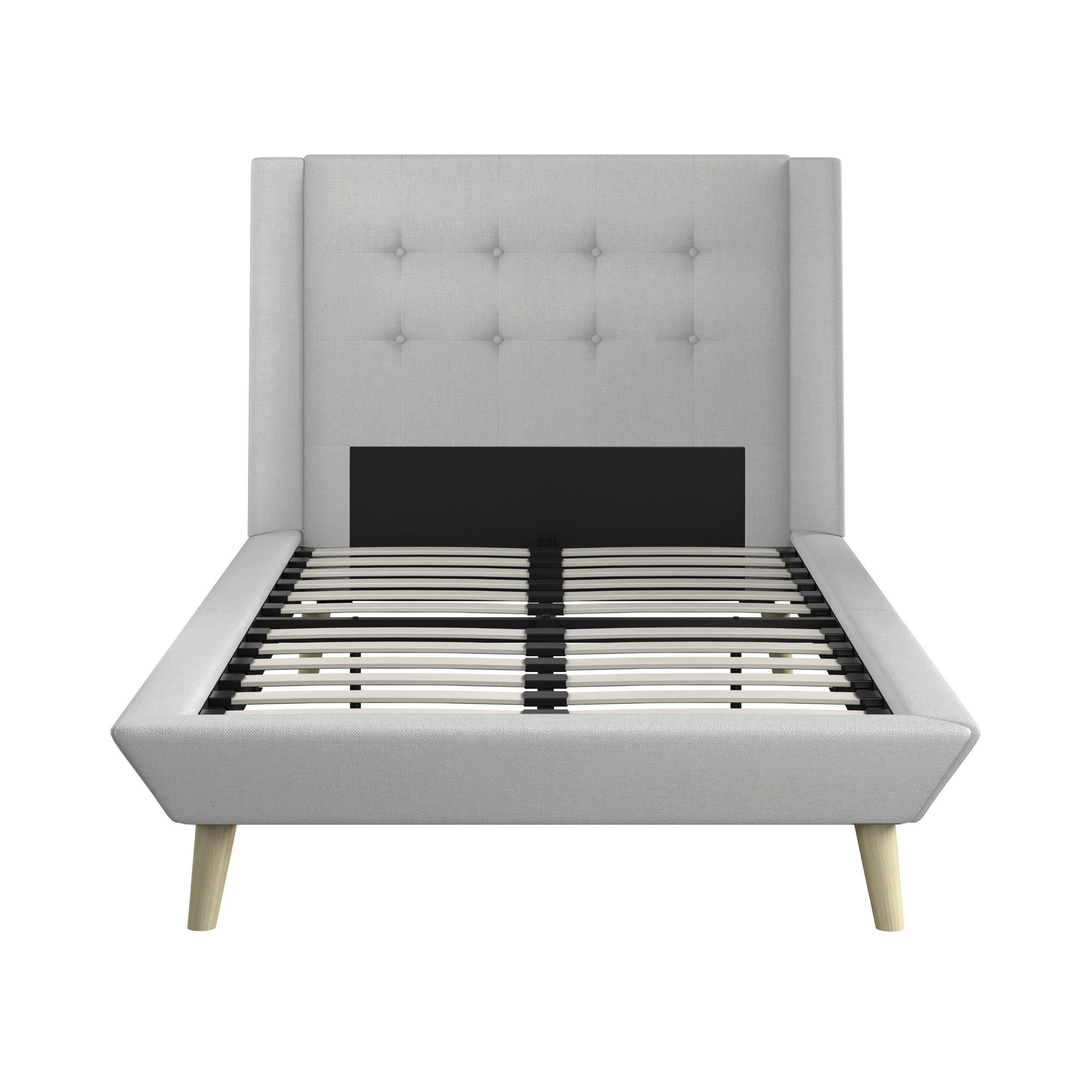 DHP Aliyah Upholstered Bed Frame - Light Gray - Twin