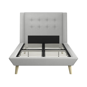 DHP Aliyah Upholstered Bed Frame - Light Gray - Twin
