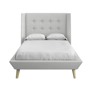 DHP Aliyah Upholstered Bed Frame - Light Gray - Twin