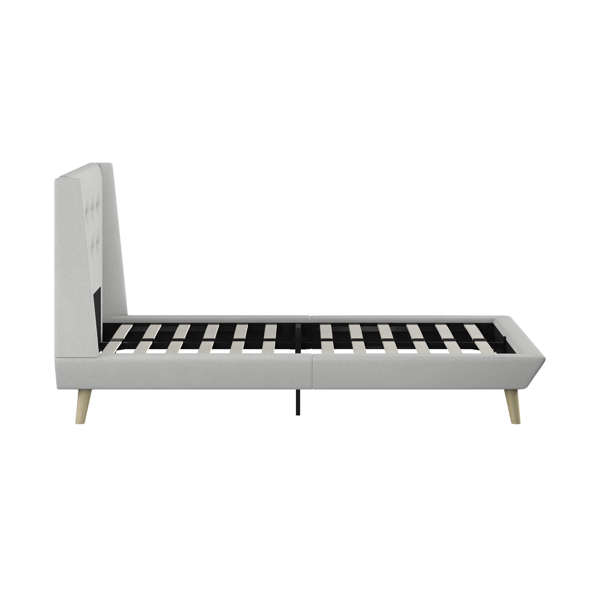 DHP Aliyah Upholstered Bed Frame - Light Gray - Twin