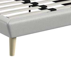 DHP Aliyah Upholstered Bed Frame - Light Gray - Twin