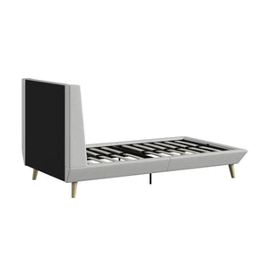 DHP Aliyah Upholstered Bed Frame - Light Gray - Twin