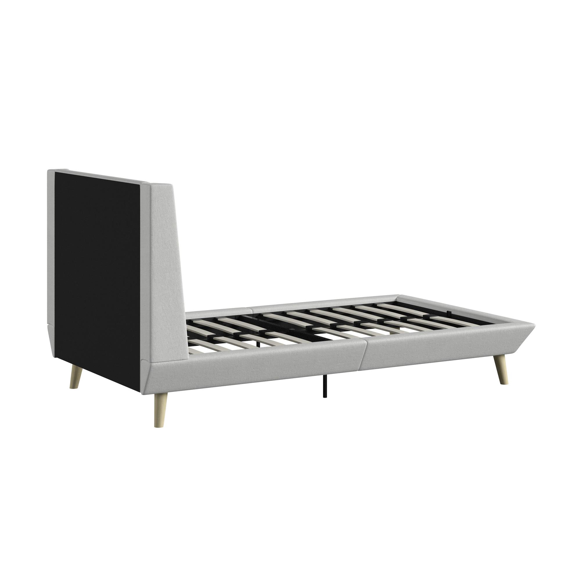 DHP Aliyah Upholstered Bed Frame - Light Gray - Twin