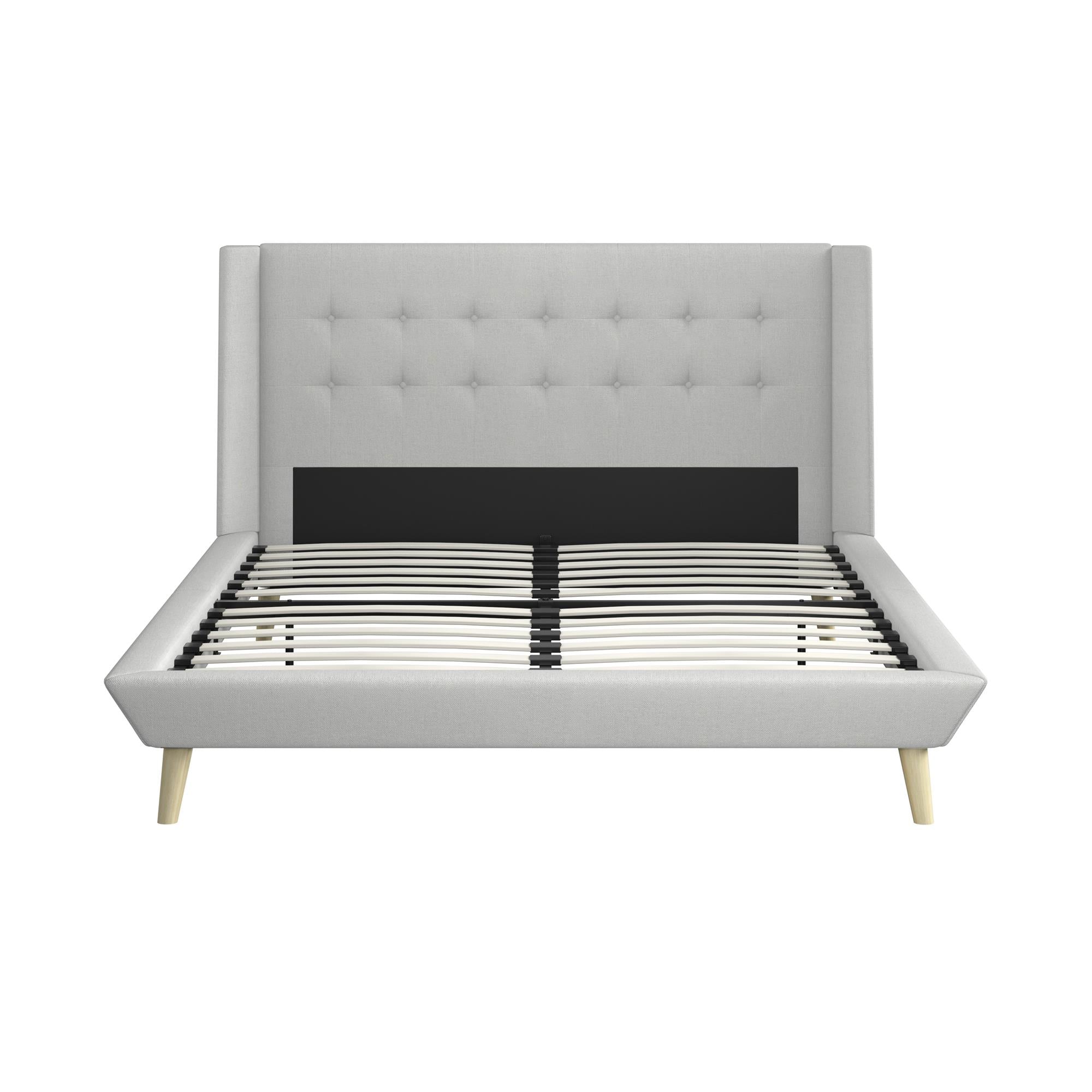 DHP Aliyah Upholstered Bed Frame - Light Gray - Queen