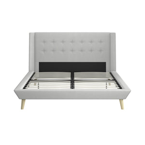 DHP Aliyah Upholstered Bed Frame - Light Gray - Queen