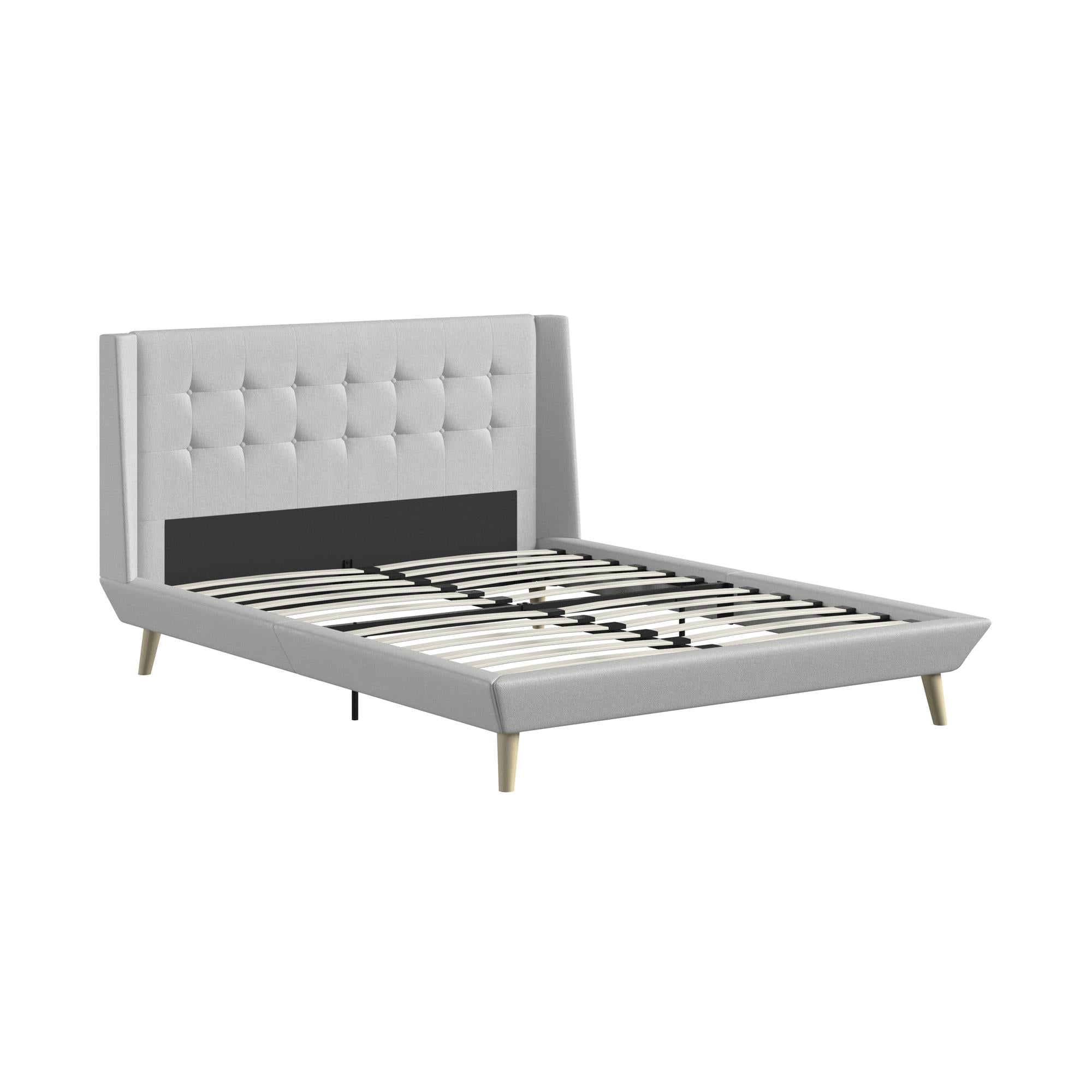 DHP Aliyah Upholstered Bed Frame - Light Gray - Queen