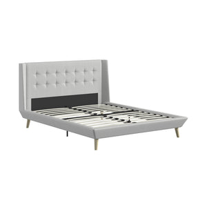 DHP Aliyah Upholstered Bed Frame - Light Gray - Queen