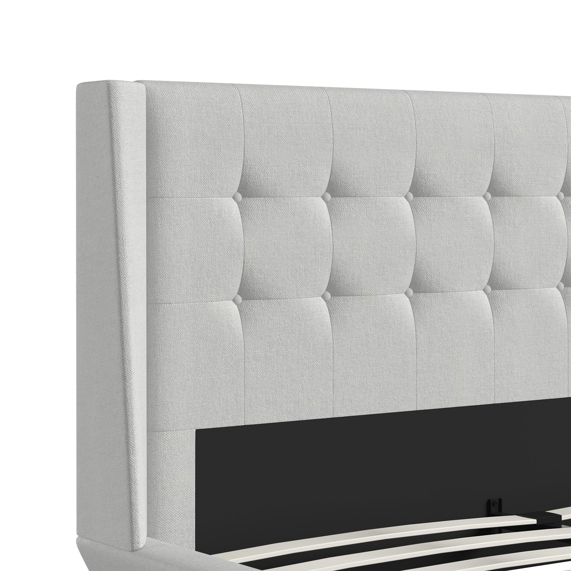 DHP Aliyah Upholstered Bed Frame - Light Gray - Queen
