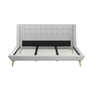 DHP Aliyah Upholstered Bed Frame - Light Gray - King