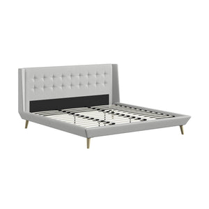 DHP Aliyah Upholstered Bed Frame - Light Gray - King