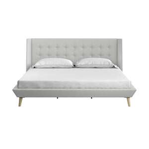 DHP Aliyah Upholstered Bed Frame - Light Gray - King