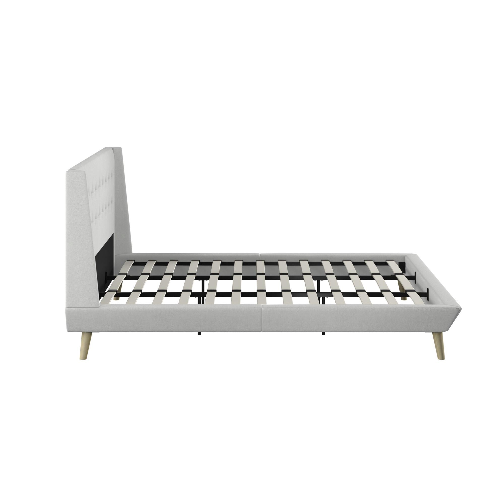DHP Aliyah Upholstered Bed Frame - Light Gray - King