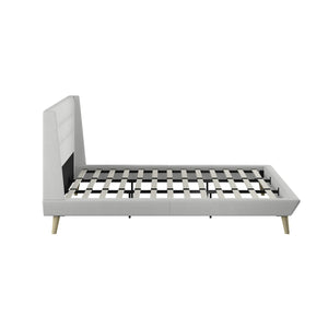 DHP Aliyah Upholstered Bed Frame - Light Gray - King