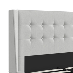 DHP Aliyah Upholstered Bed Frame - Light Gray - King