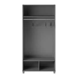 Systembuild Evolution Camberly 36" Wide Mudroom Storage Cabinet - Graphite Grey