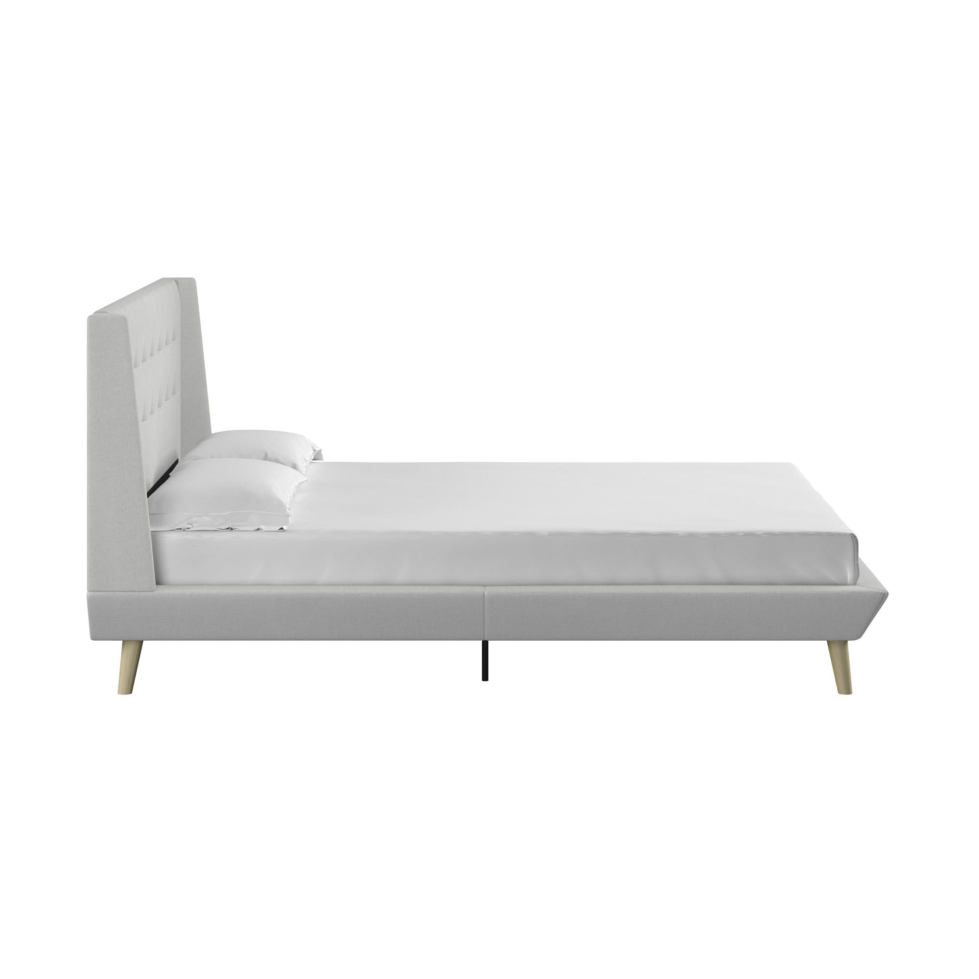 DHP Aliyah Upholstered Bed Frame - Light Gray - Full