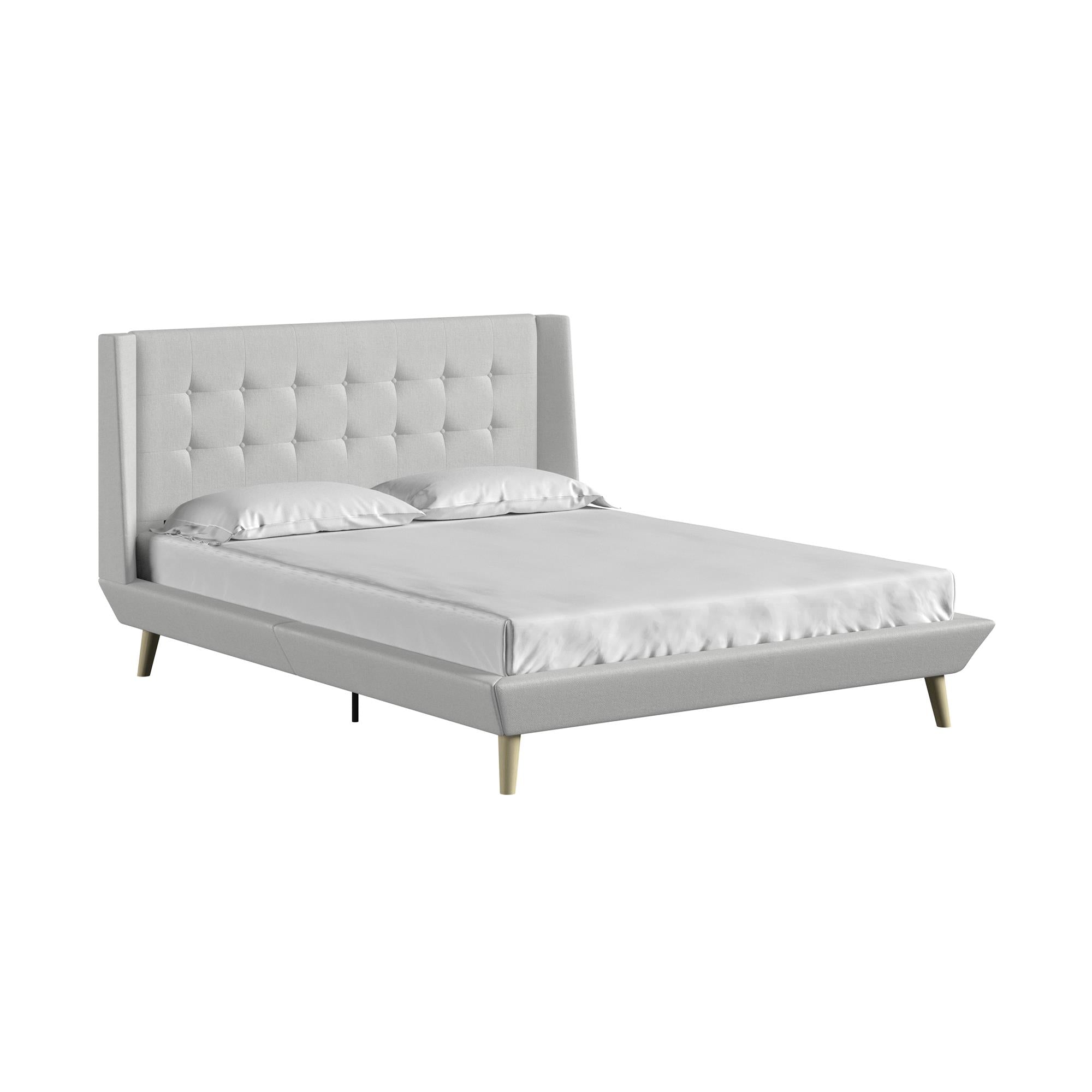 DHP Aliyah Upholstered Bed Frame - Light Gray - Full