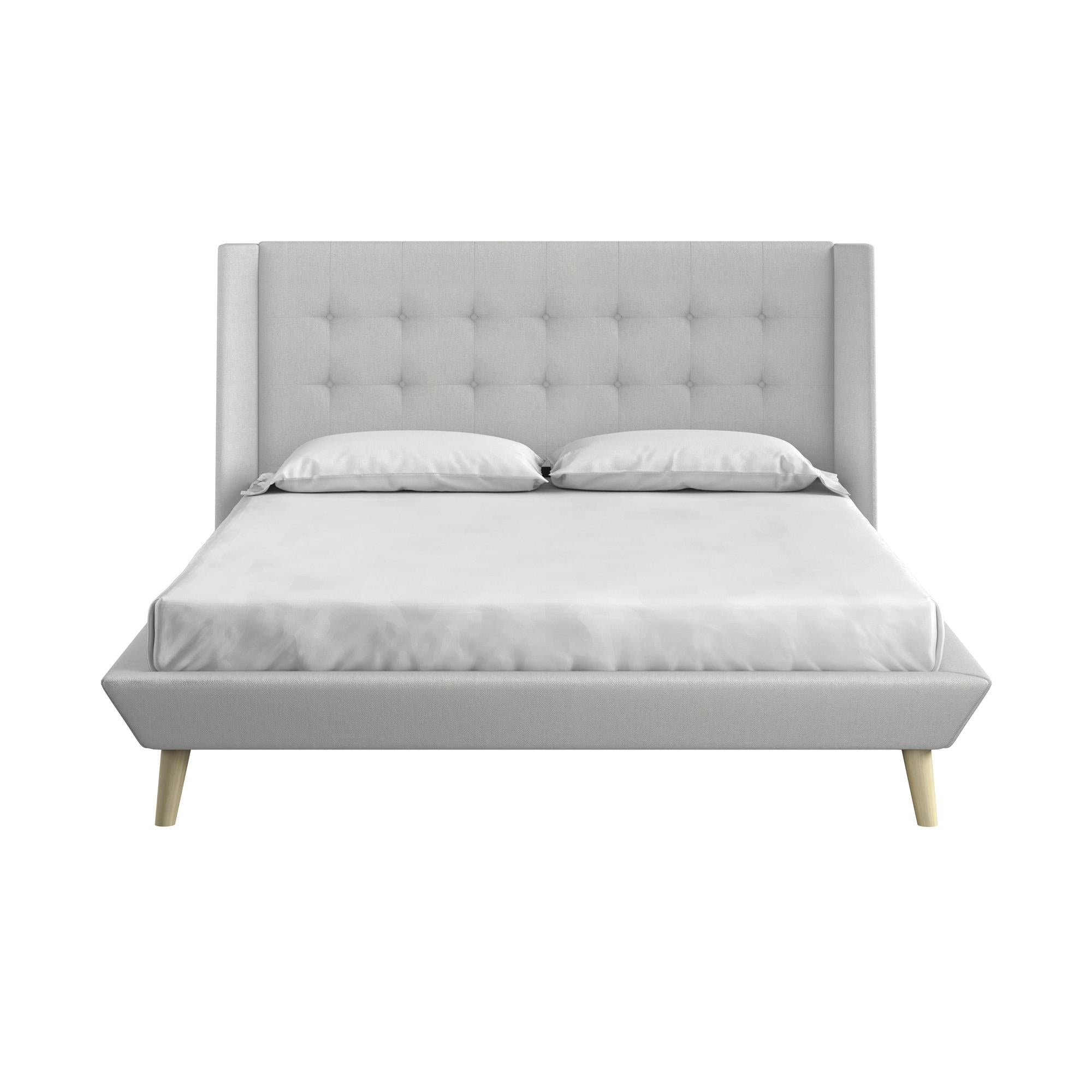 DHP Aliyah Upholstered Bed Frame - Light Gray - Full