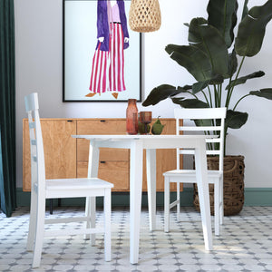 Novogratz Brooks 3-Piece Dining Set - White