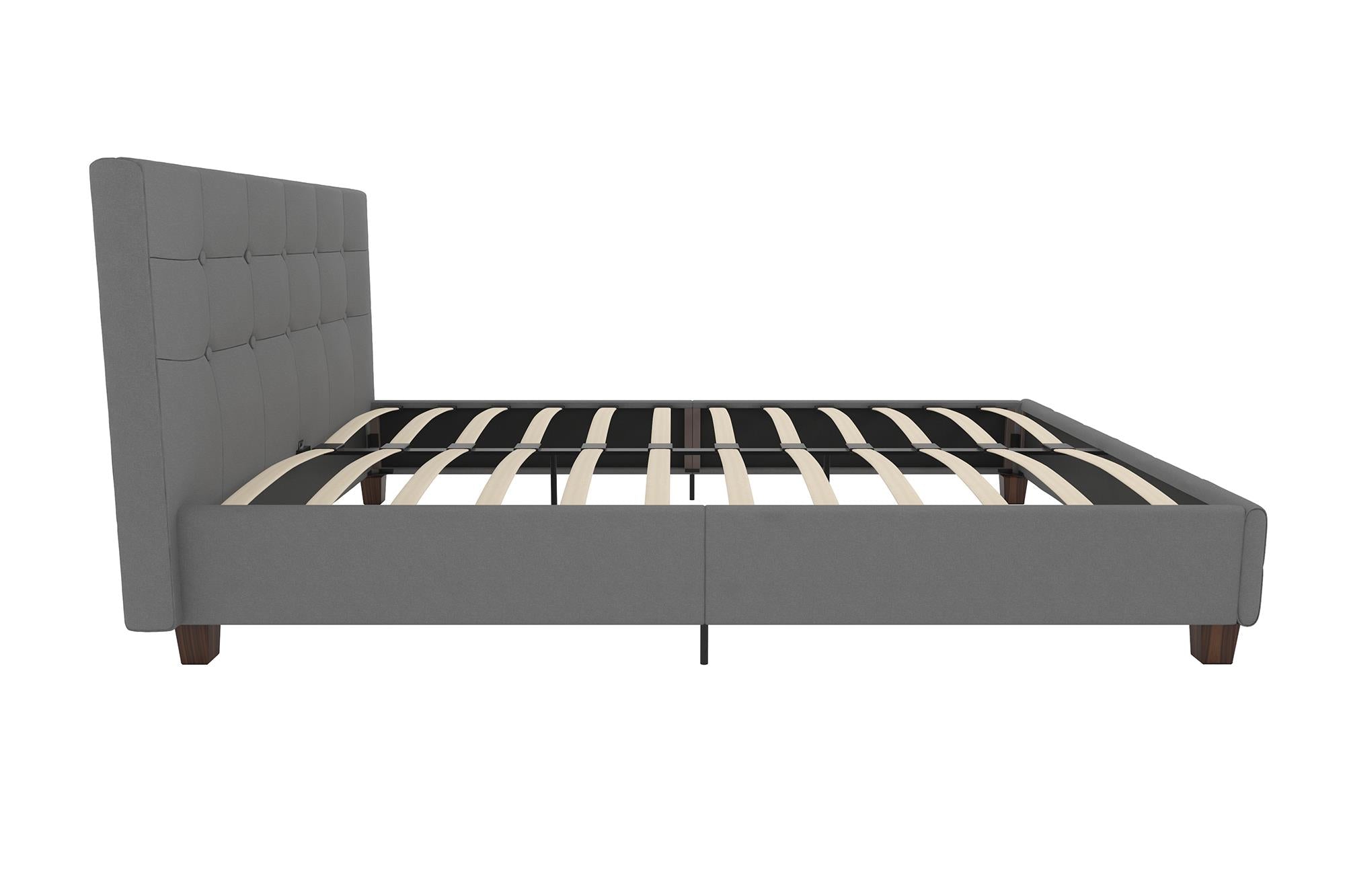 DHP Rose Upholstered Bed Frame - Gray - Queen
