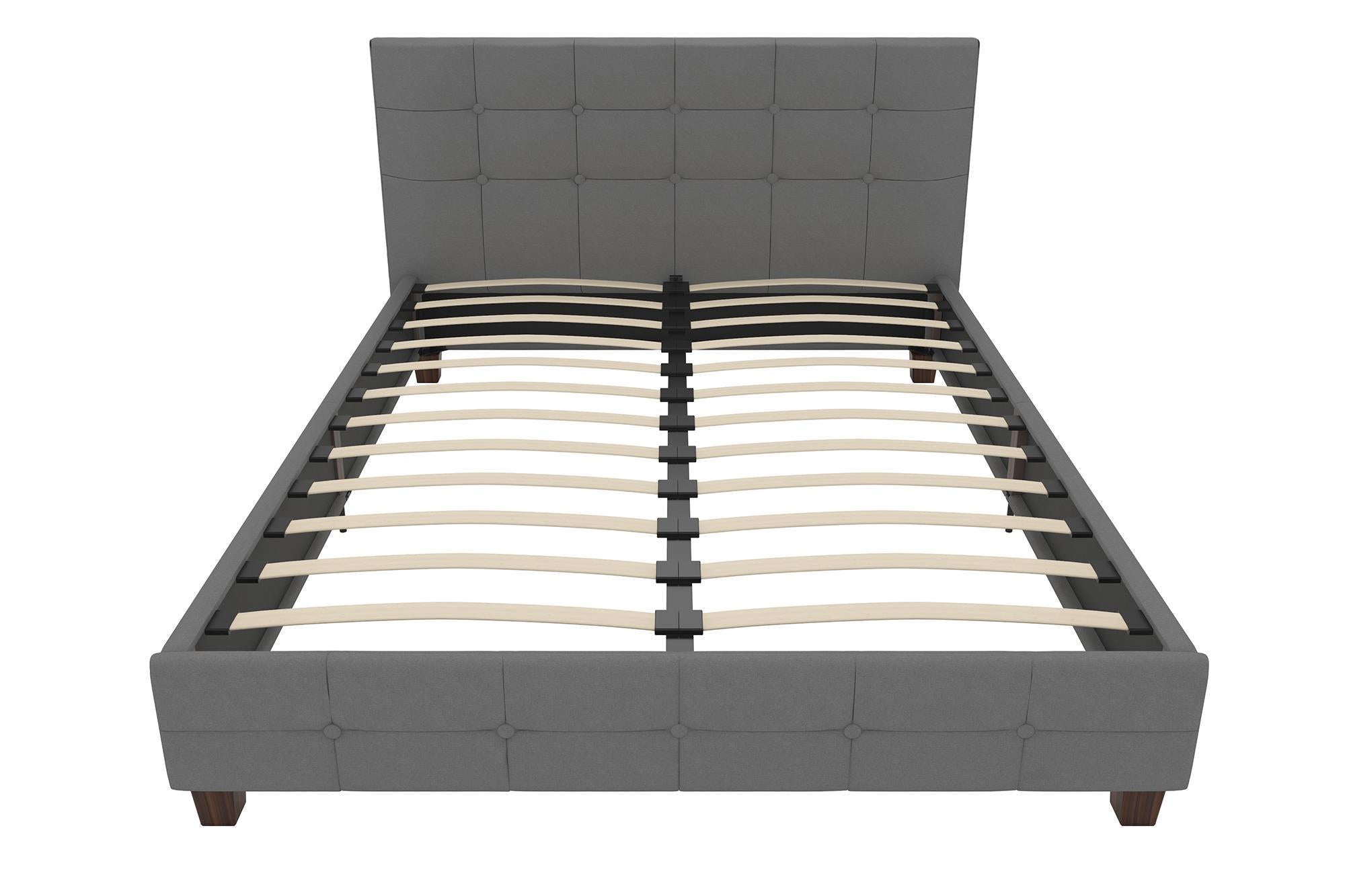 DHP Rose Upholstered Bed Frame - Gray - Queen