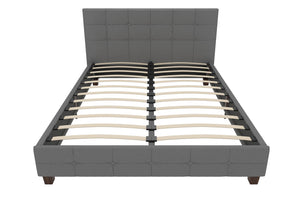 DHP Rose Upholstered Bed Frame - Gray - Queen