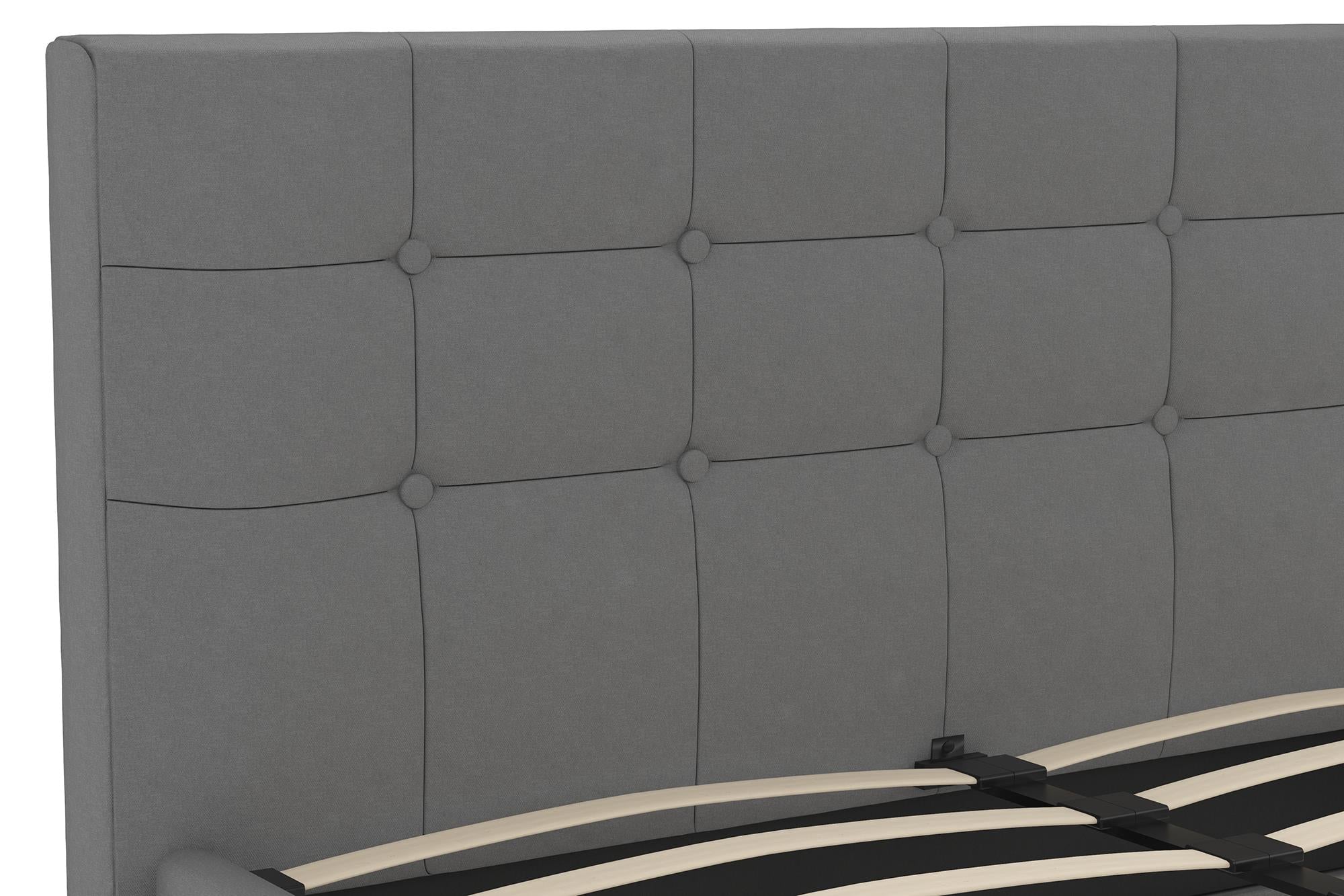 DHP Rose Upholstered Bed Frame - Gray - Queen