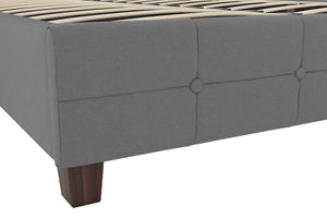 DHP Rose Upholstered Bed Frame - Gray - Queen