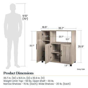 Systembuild Evolution Dwyer Microwave Stand - Gray Oak