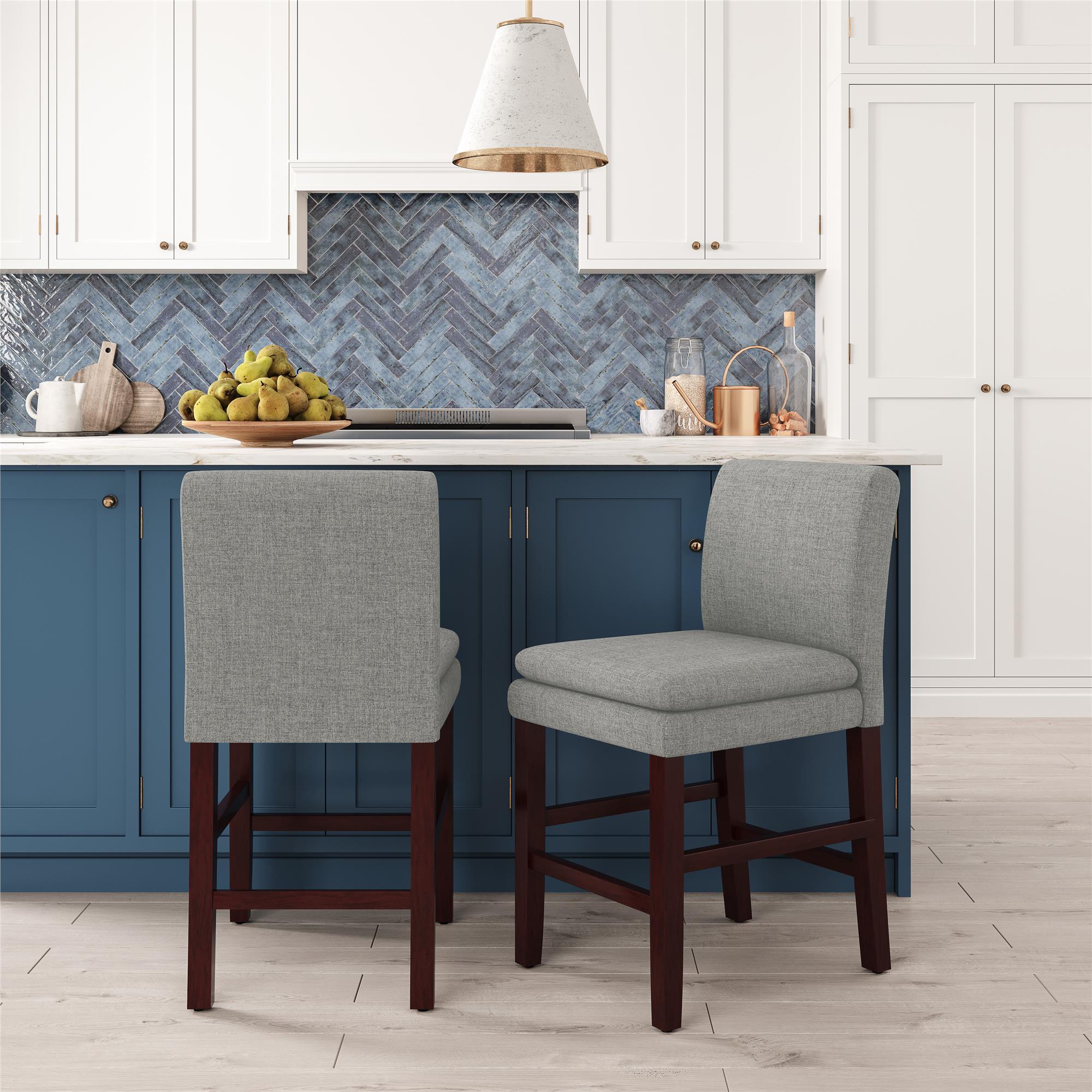 DHP Clark Upholstered Dining Chair - Gray