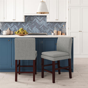 DHP Clark Upholstered Dining Chair - Gray