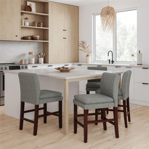 DHP Clark Upholstered Dining Chair - Gray