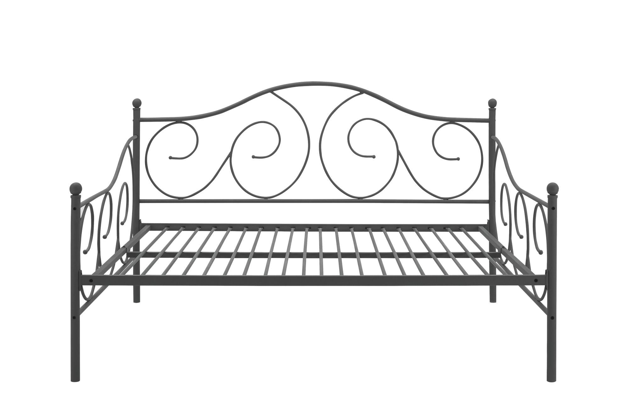 DHP Victoria Metal Daybed - Pewter - Full