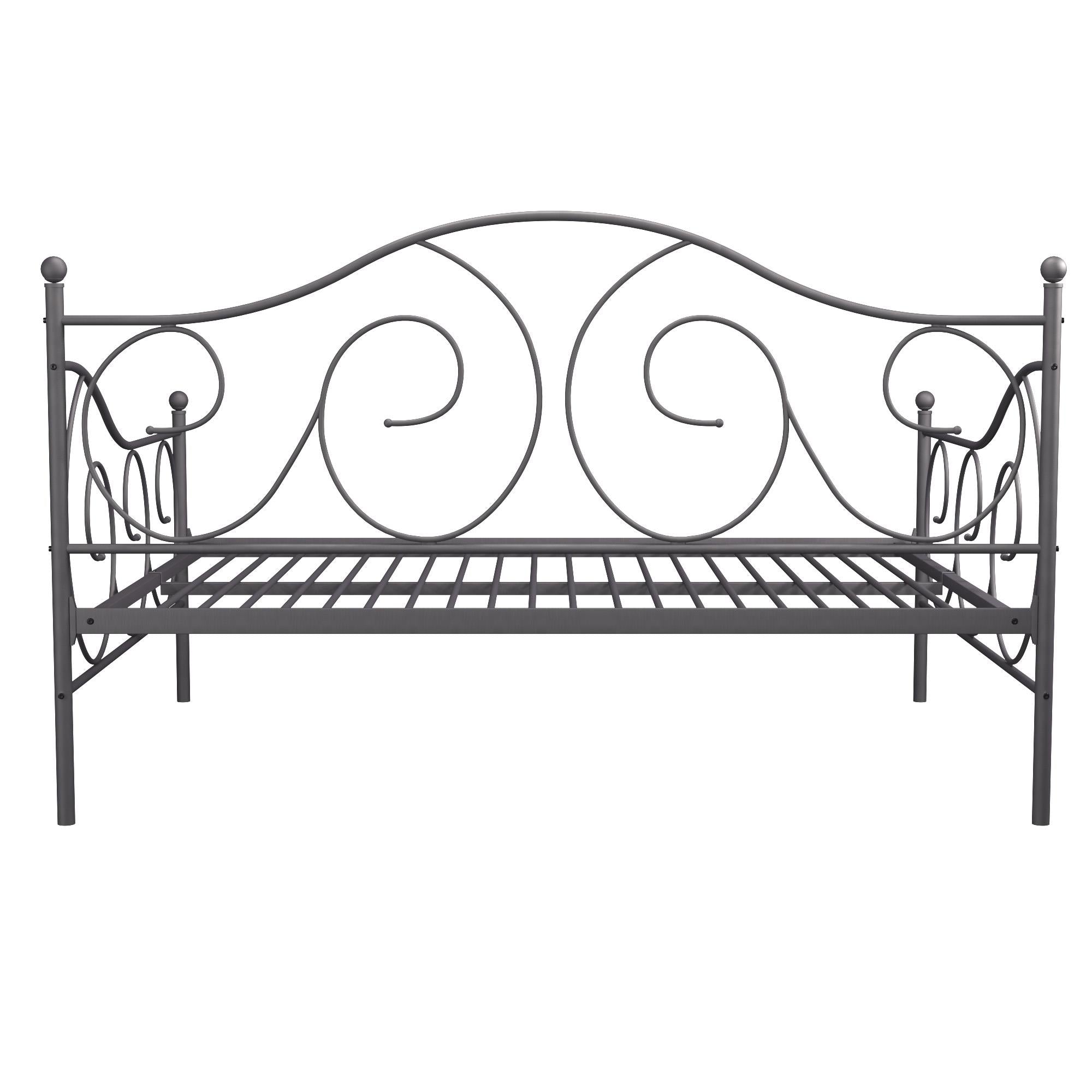 DHP Victoria Metal Daybed - Pewter - Full