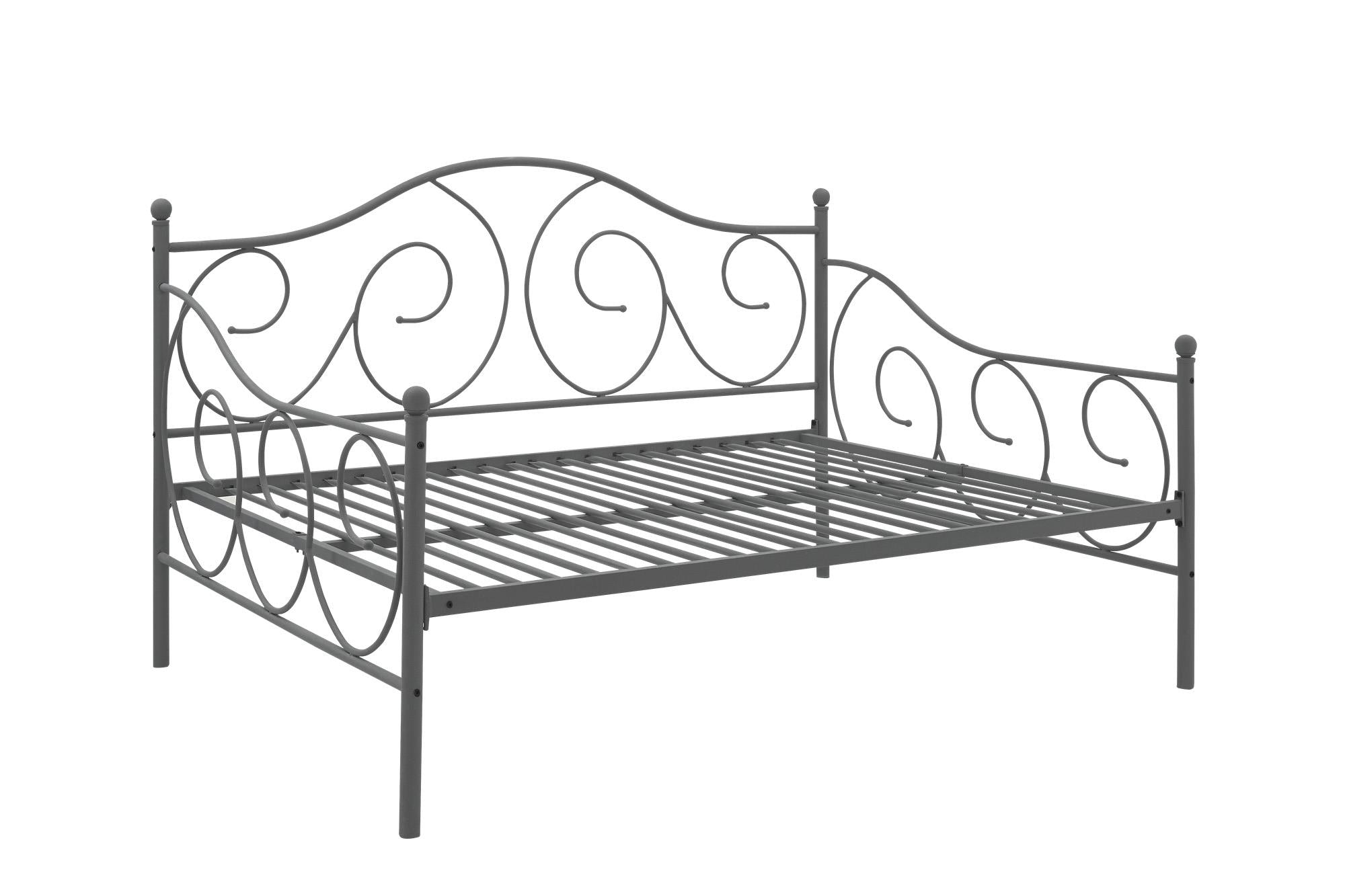 DHP Victoria Metal Daybed - Pewter - Full