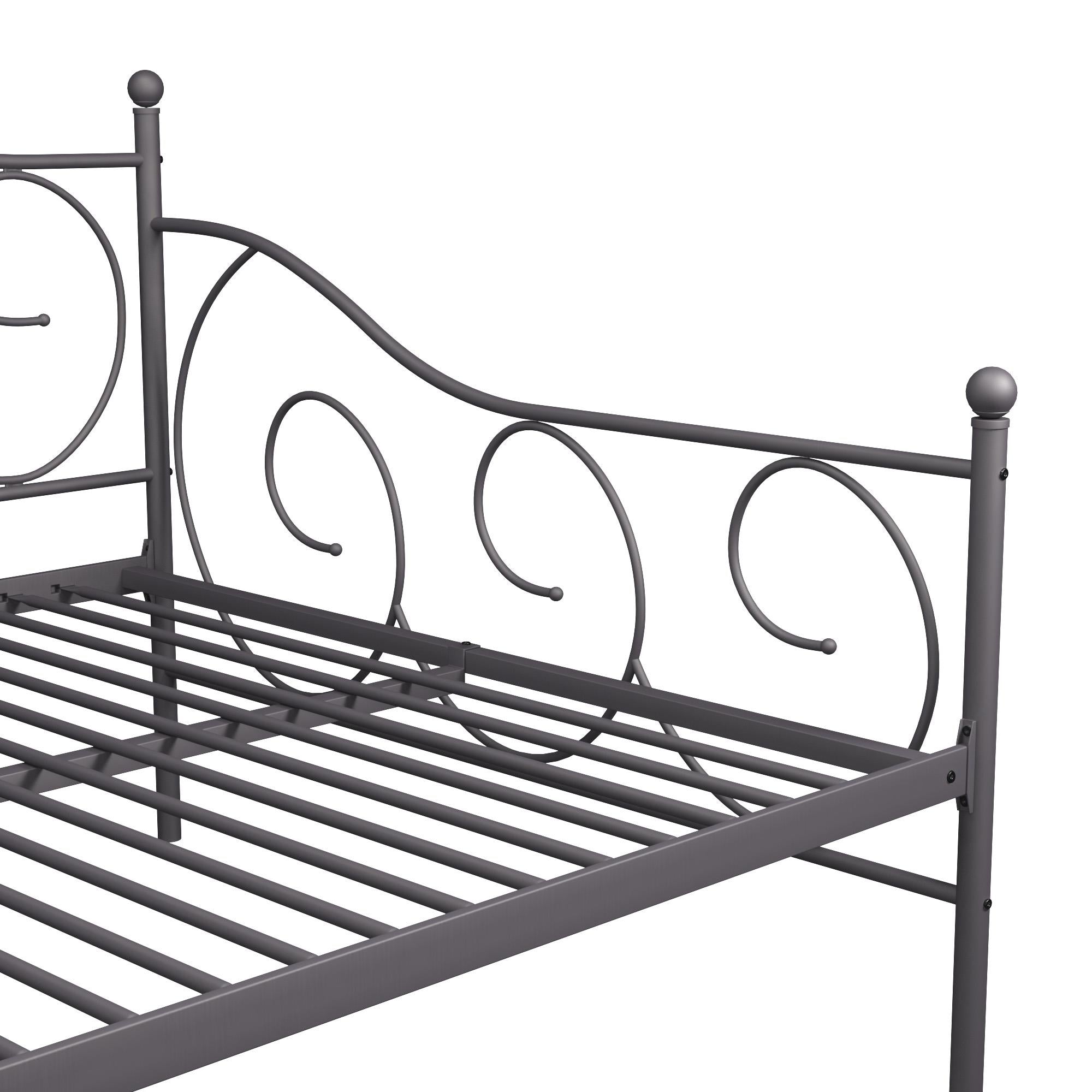DHP Victoria Metal Daybed - Pewter - Full