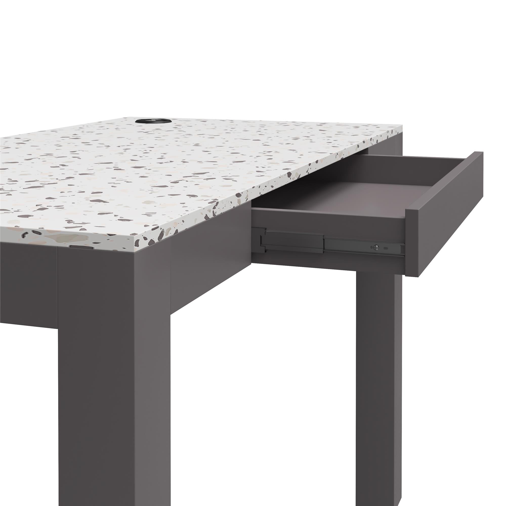 CosmoLiving Astor Desk w/ Wireless Charger - Graphite Grey