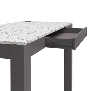 CosmoLiving Astor Desk w/ Wireless Charger - Graphite Grey