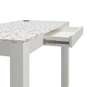 CosmoLiving Astor Desk w/ Wireless Charger - White