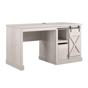 Ameriwood Home Knox County Single Pedestal Computer Desk - Rustic White
