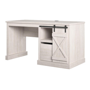 Ameriwood Home Knox County Single Pedestal Computer Desk - Rustic White